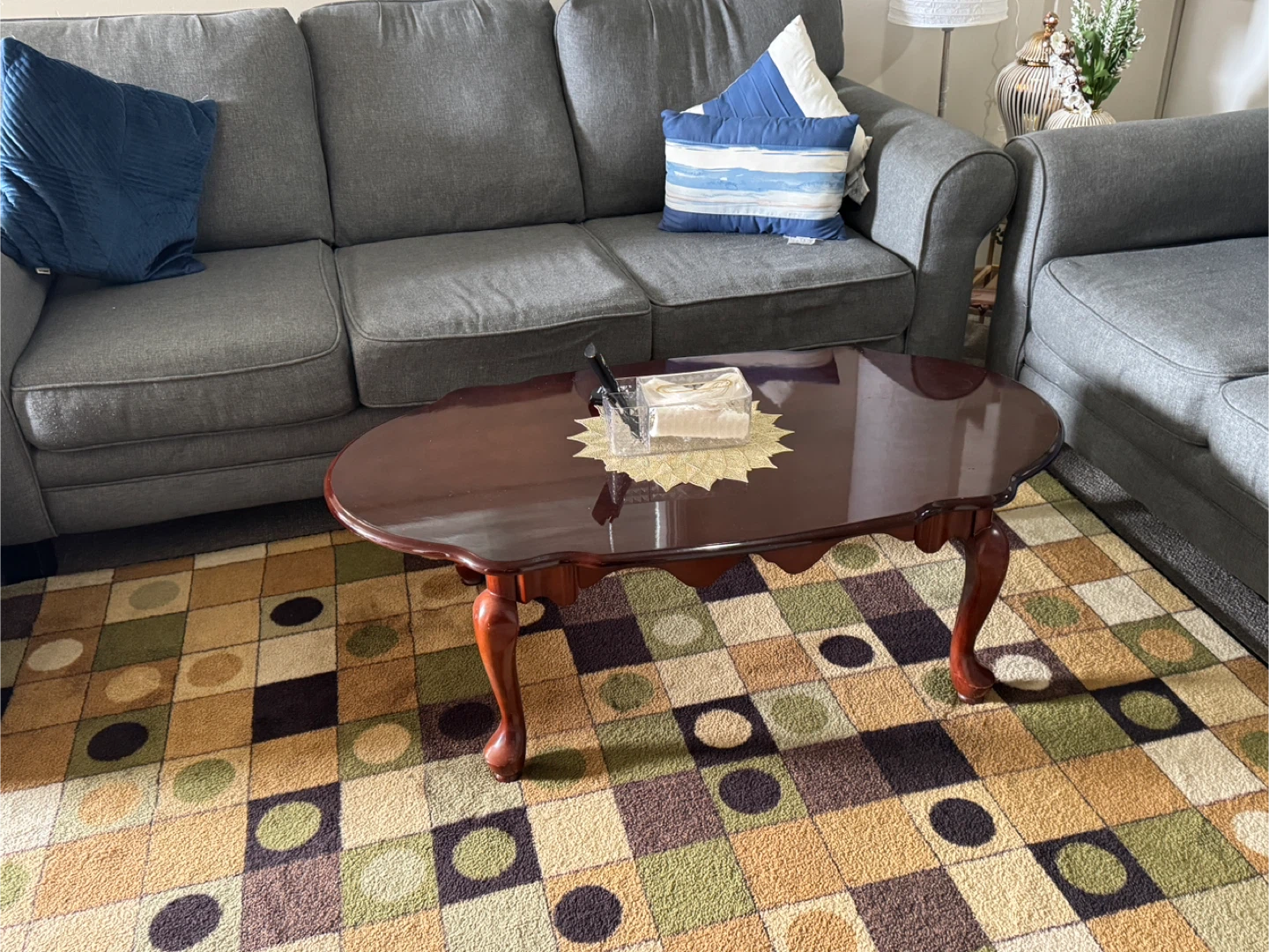 Grey Sofa and Loveseat Set