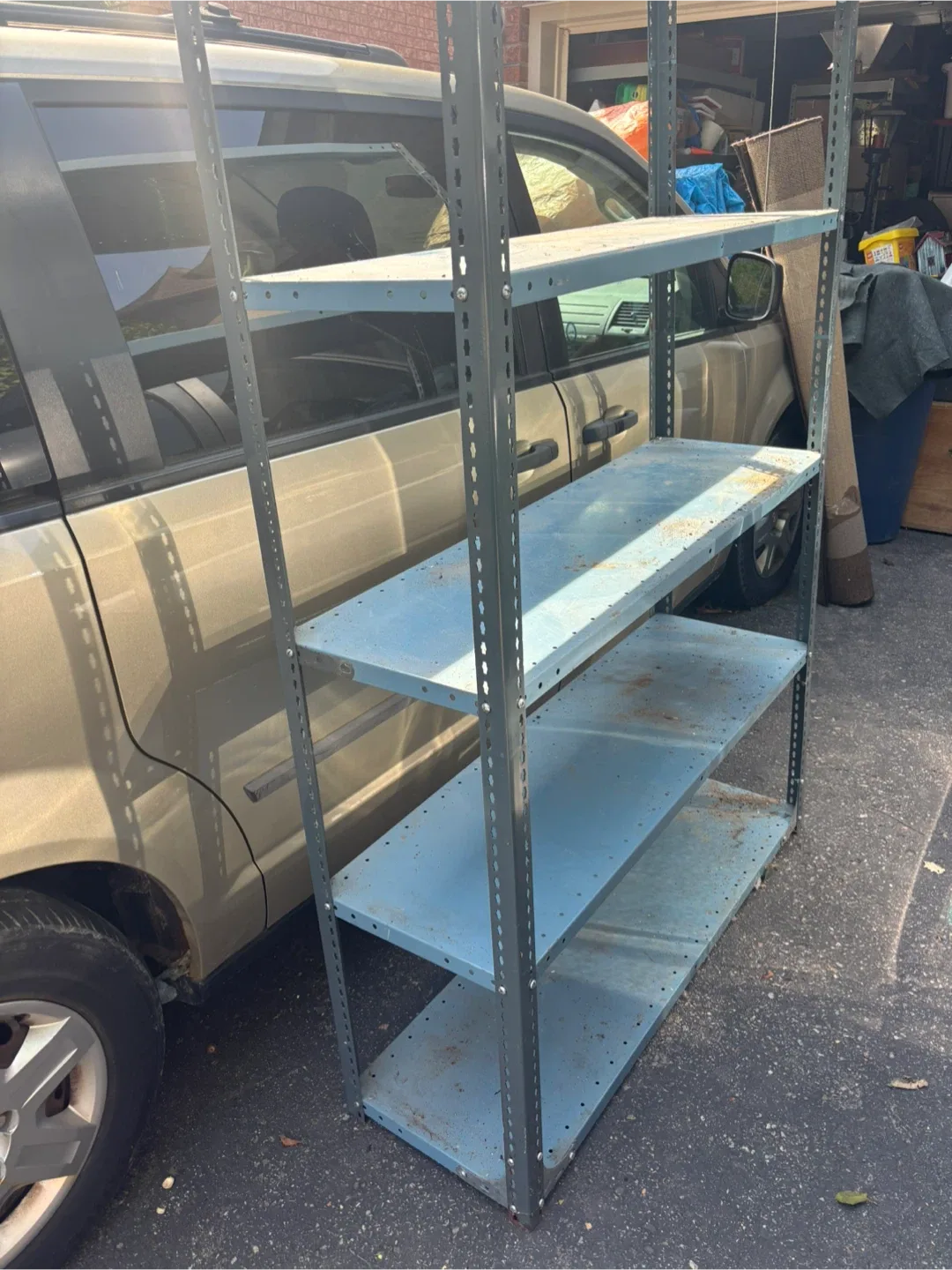 Metal Shelving Unit - Blue thumbnail