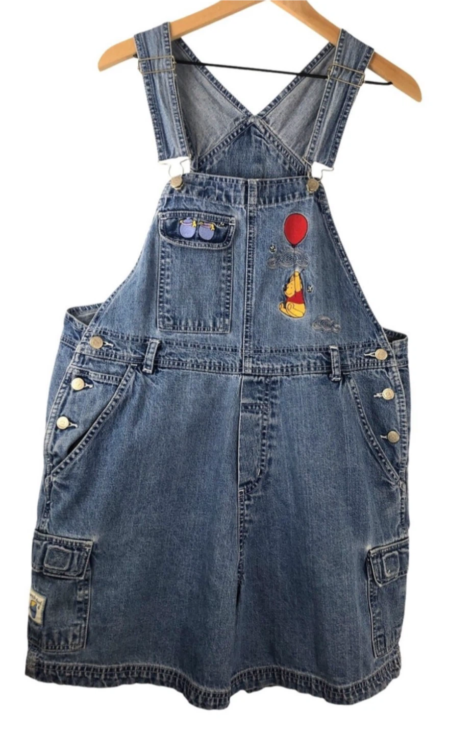 Vintage Disney Pooh Woman Denim Overalls - Size 22W/24W