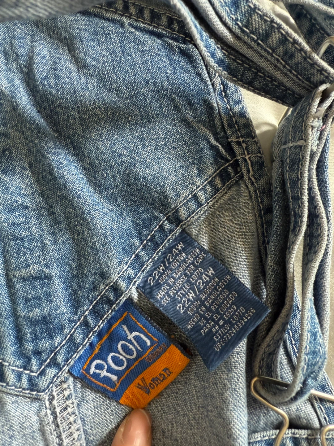 Vintage Disney Pooh Woman Denim Overalls - Size 22W/24W - photo 2