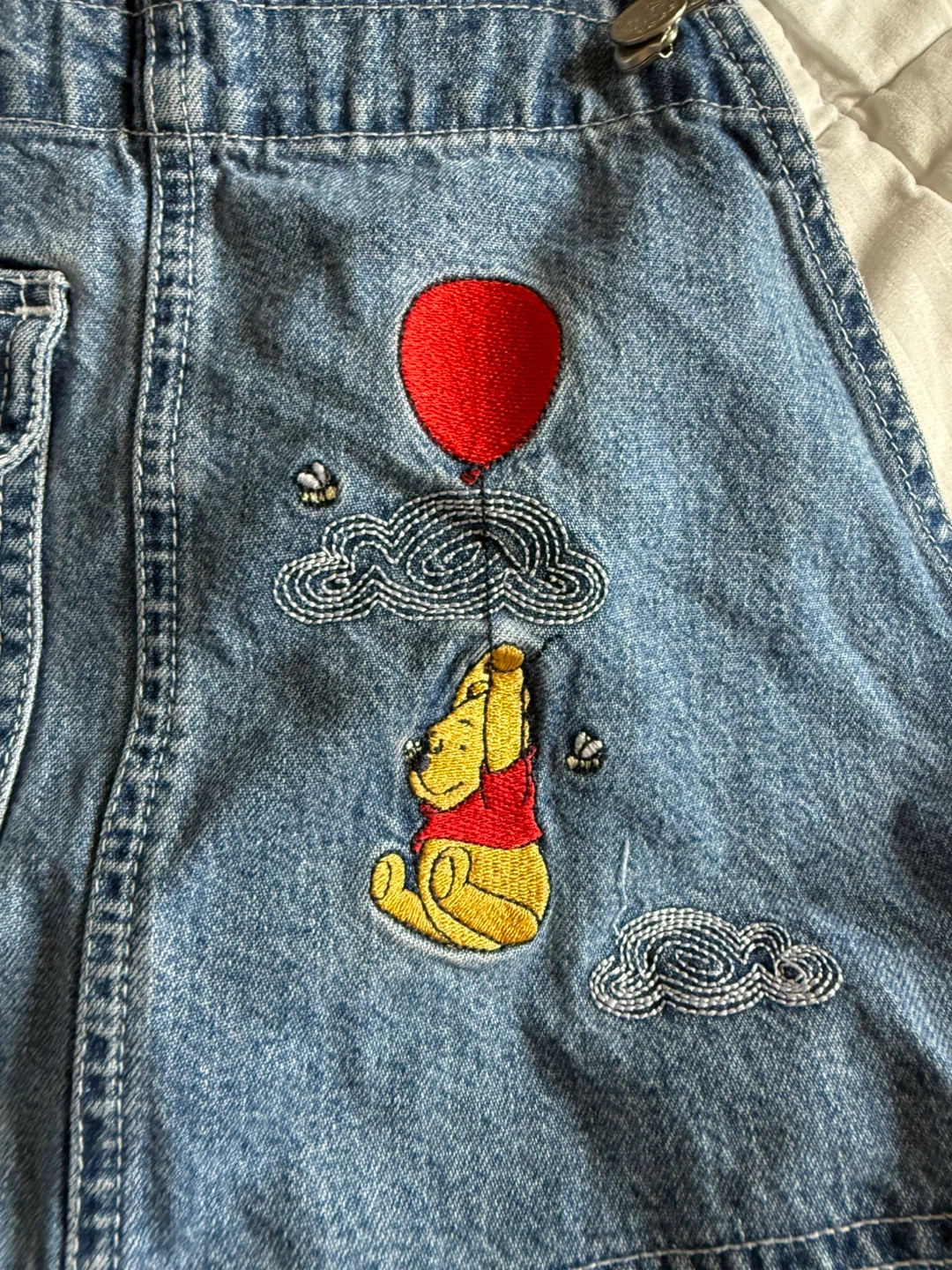 Vintage Disney Pooh Woman Denim Overalls - Size 22W/24W - photo 3