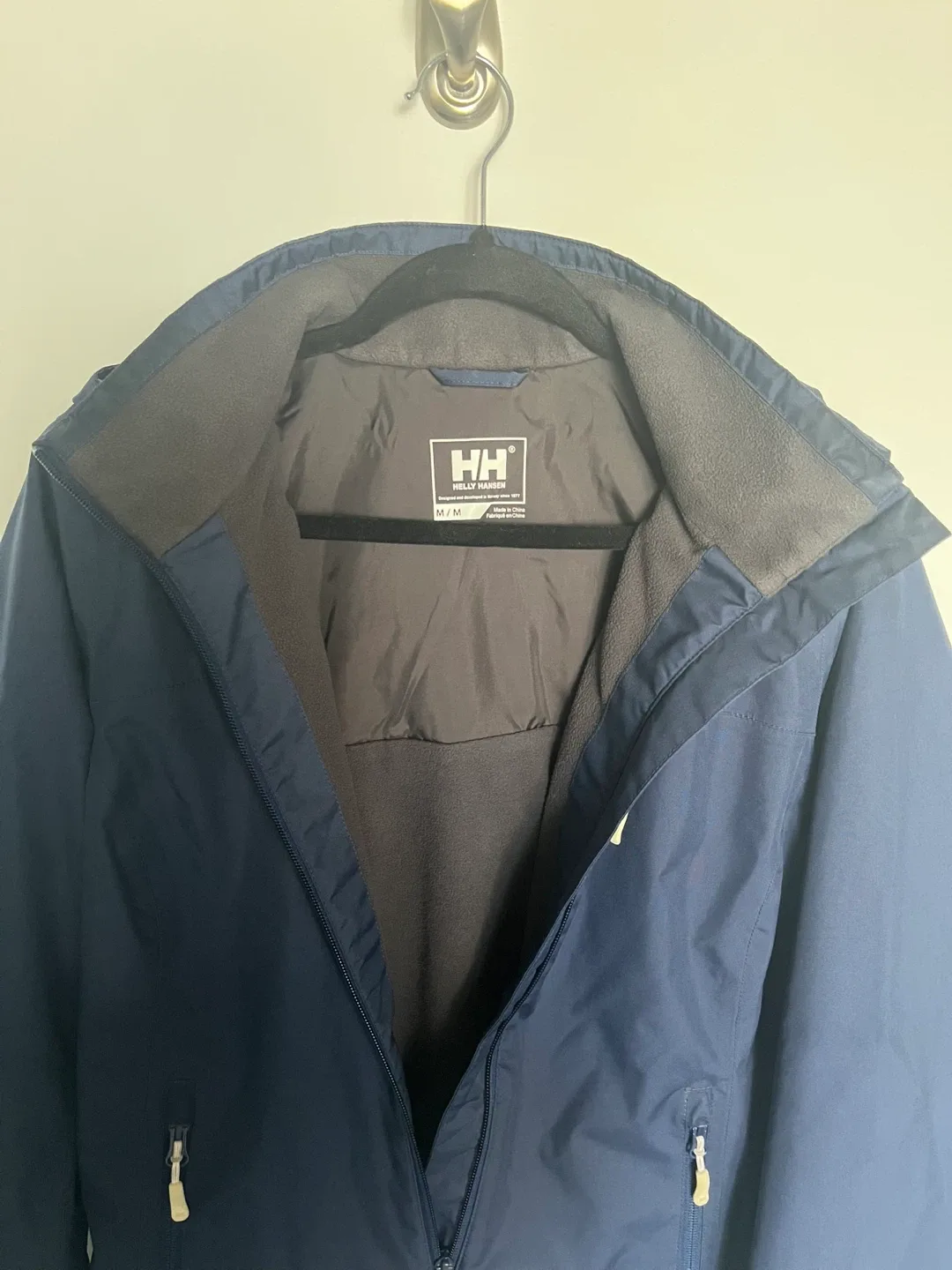 Helly Hansen Hooded Midlayer Rain Jacket - Size M, Blue image indicator(2)