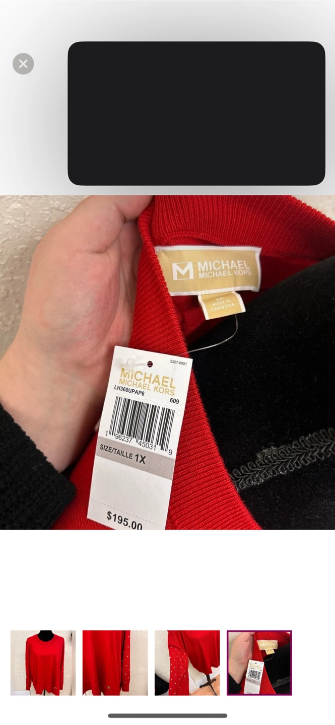 Michael Michael Kors Red Sweater 1X NEW - photo 4