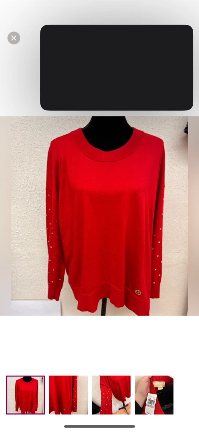 Michael Michael Kors Red Sweater 1X NEW