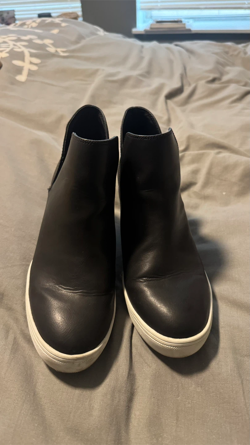 MIA Black Wedge Sneakers Size 9