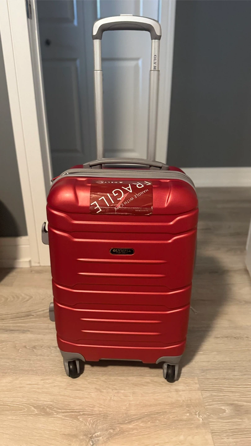 Olympia Rolling Carry-On Suitcase - Red - photo 3