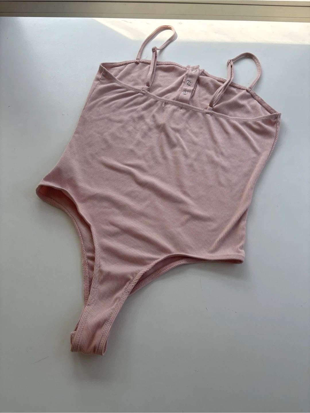 Ardene Pink Ribbed Bodysuit - Size S - photo 2