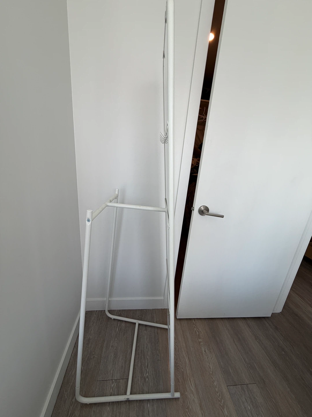 White Standing Mirror with Rack