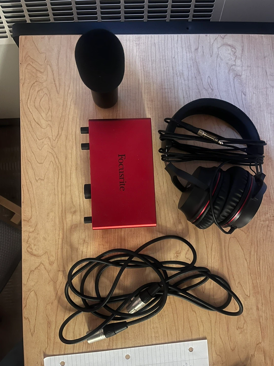 Focusrite Scarlett 2i2 Audio Interface with Mic and Headphones