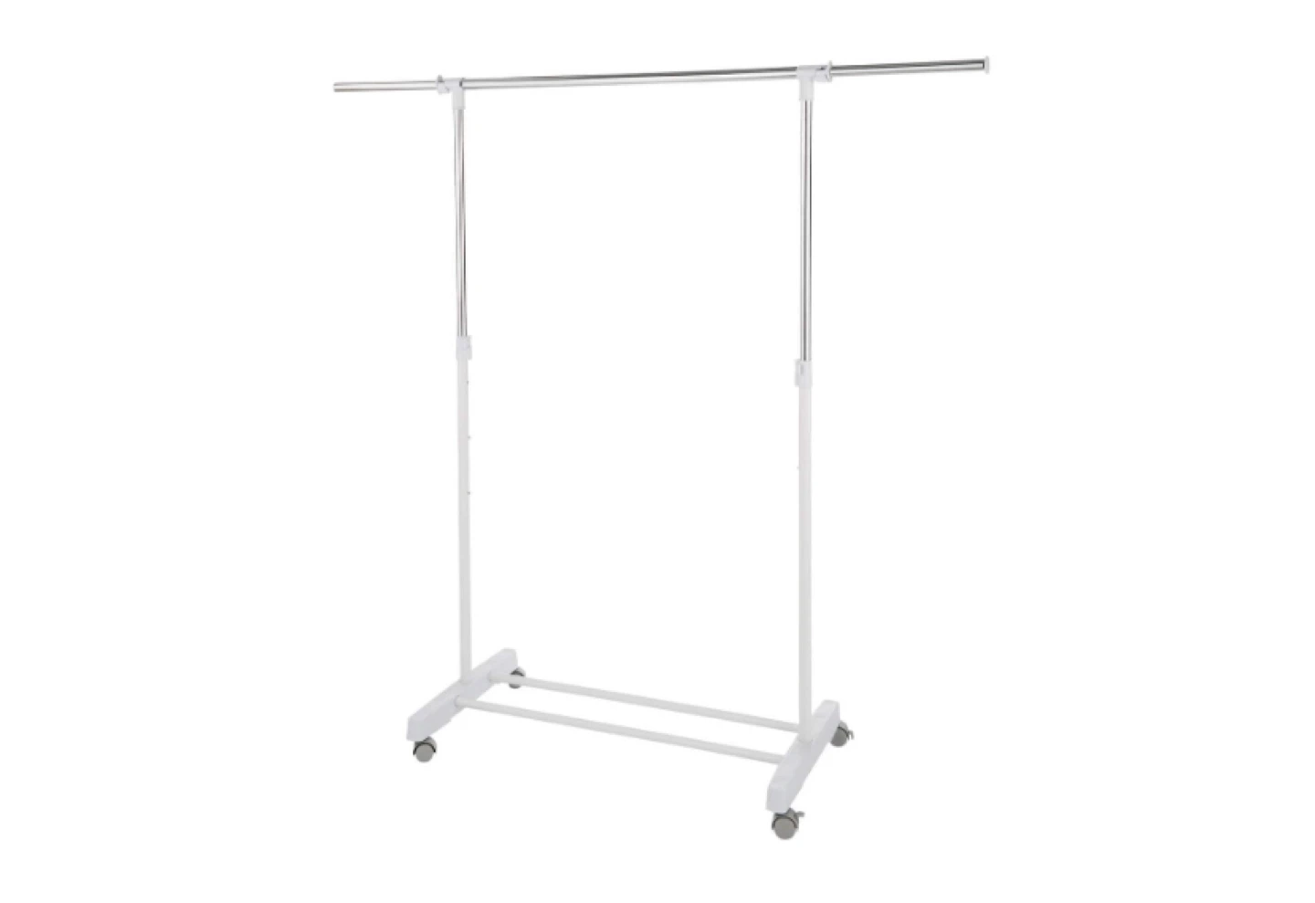 Adjustable Clothing Rack - White & Chrome
