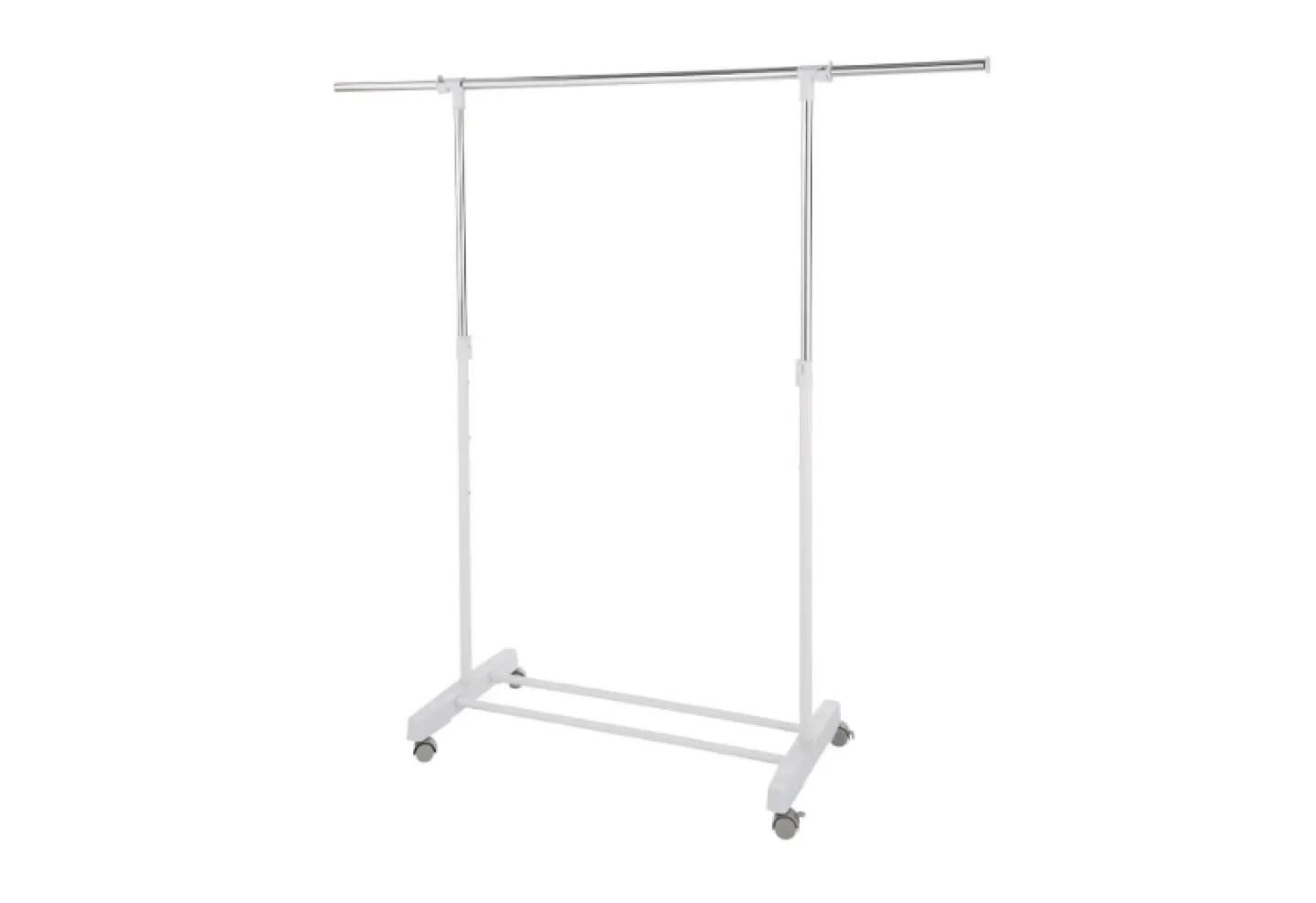 Adjustable Clothing Rack - White & Chrome thumbnail