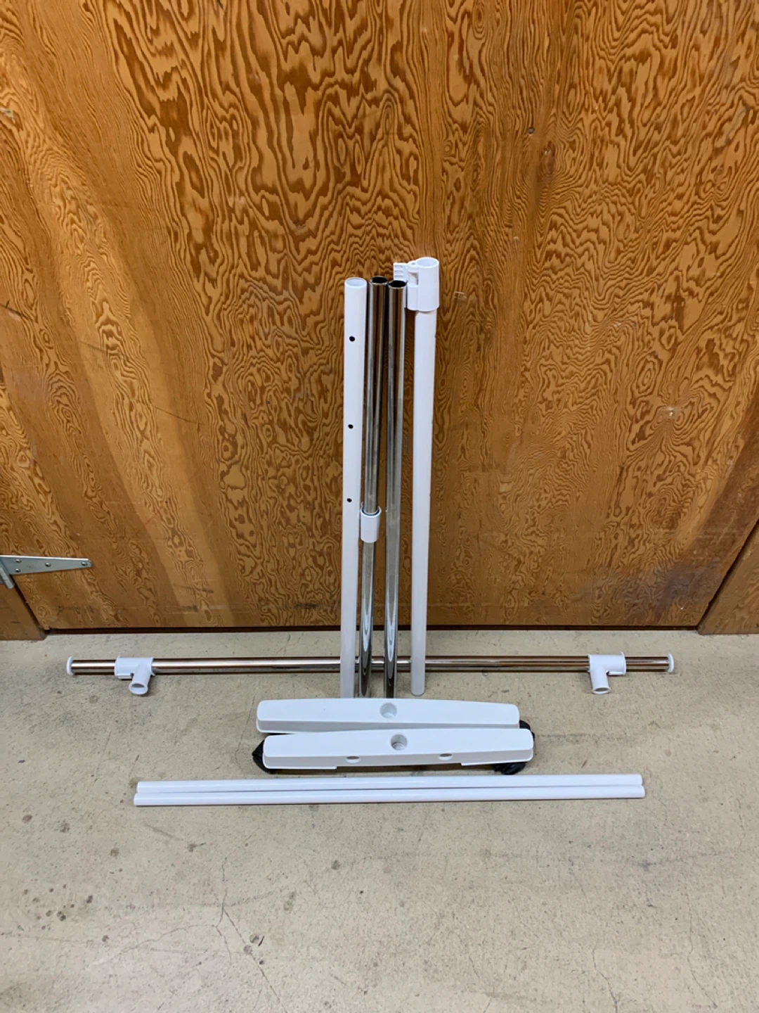 Adjustable Clothing Rack - White & Chrome - photo 4