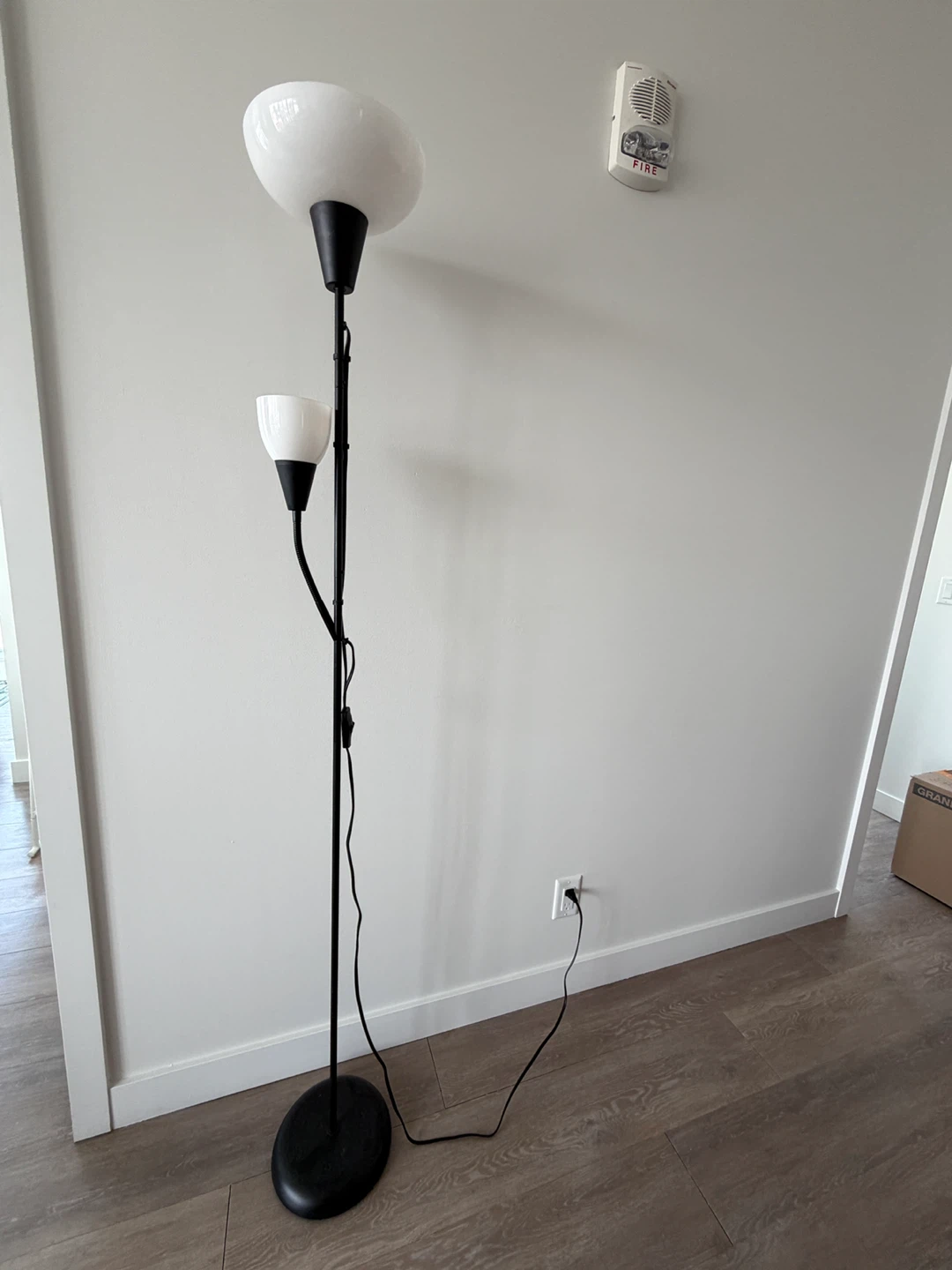 IKEA NOT Floor Uplight/Reading Lamp - Black