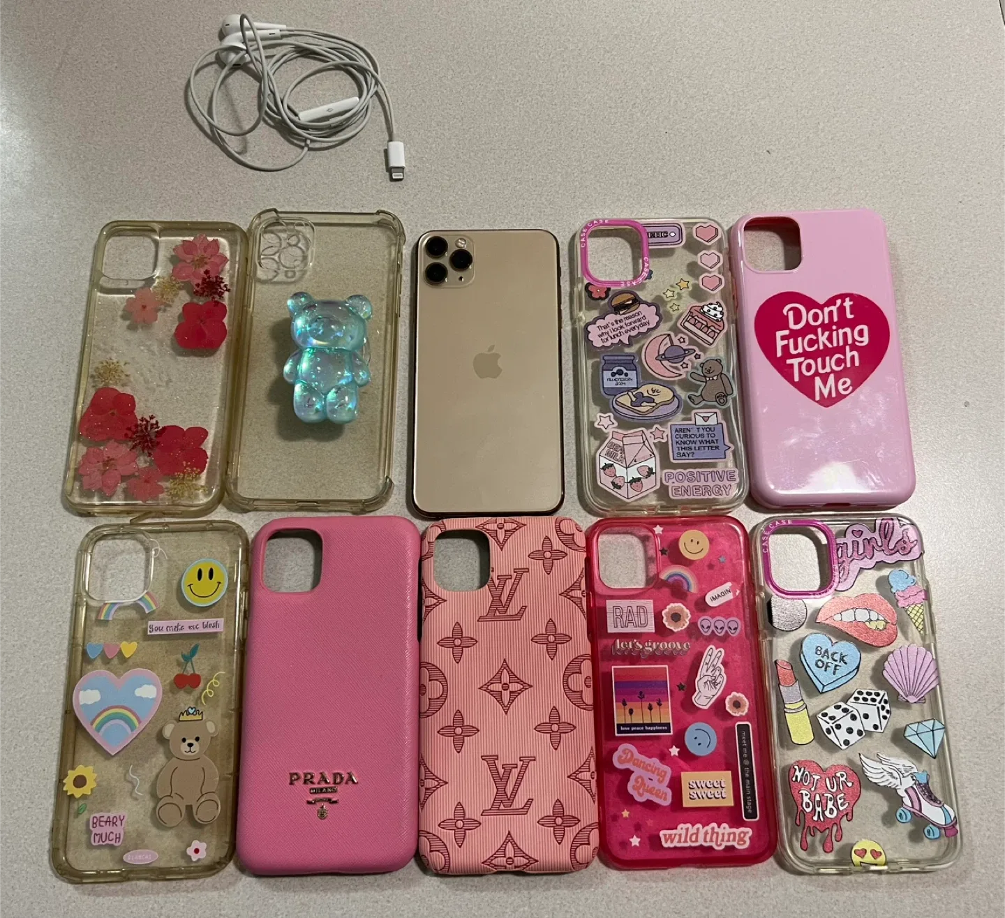 Sold together! Assorted iPhone 11 12 13 Cases: Prada, LV etc image indicator(2)