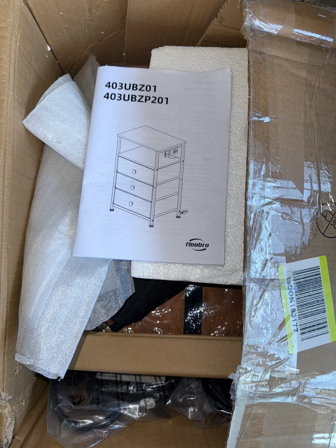 Hoobro set of 2 Nightstand with Charging Station. image indicator(7)