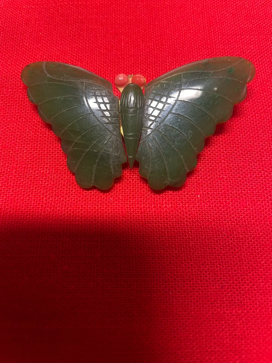 Butterfly Jade Brooch Pin