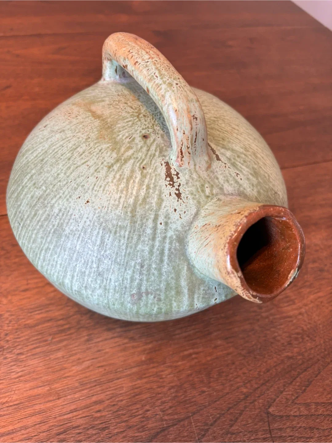 Pottery Pitcher with Handle - Green image indicator(6)