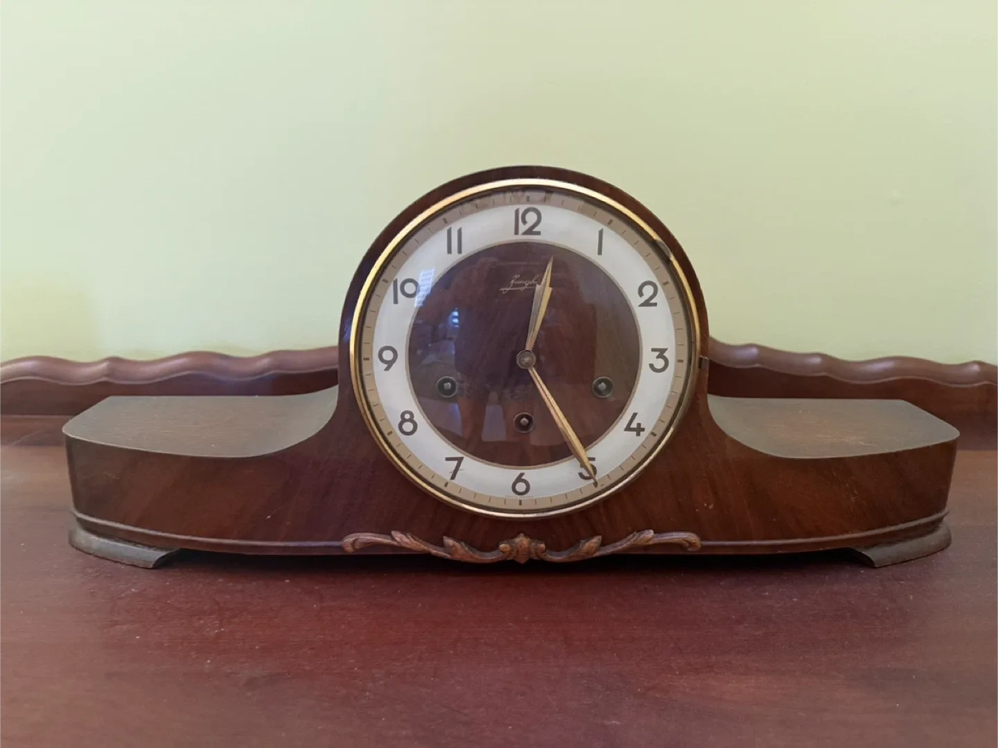 Junghans Mantel Clock - Antique Wood image indicator(2)