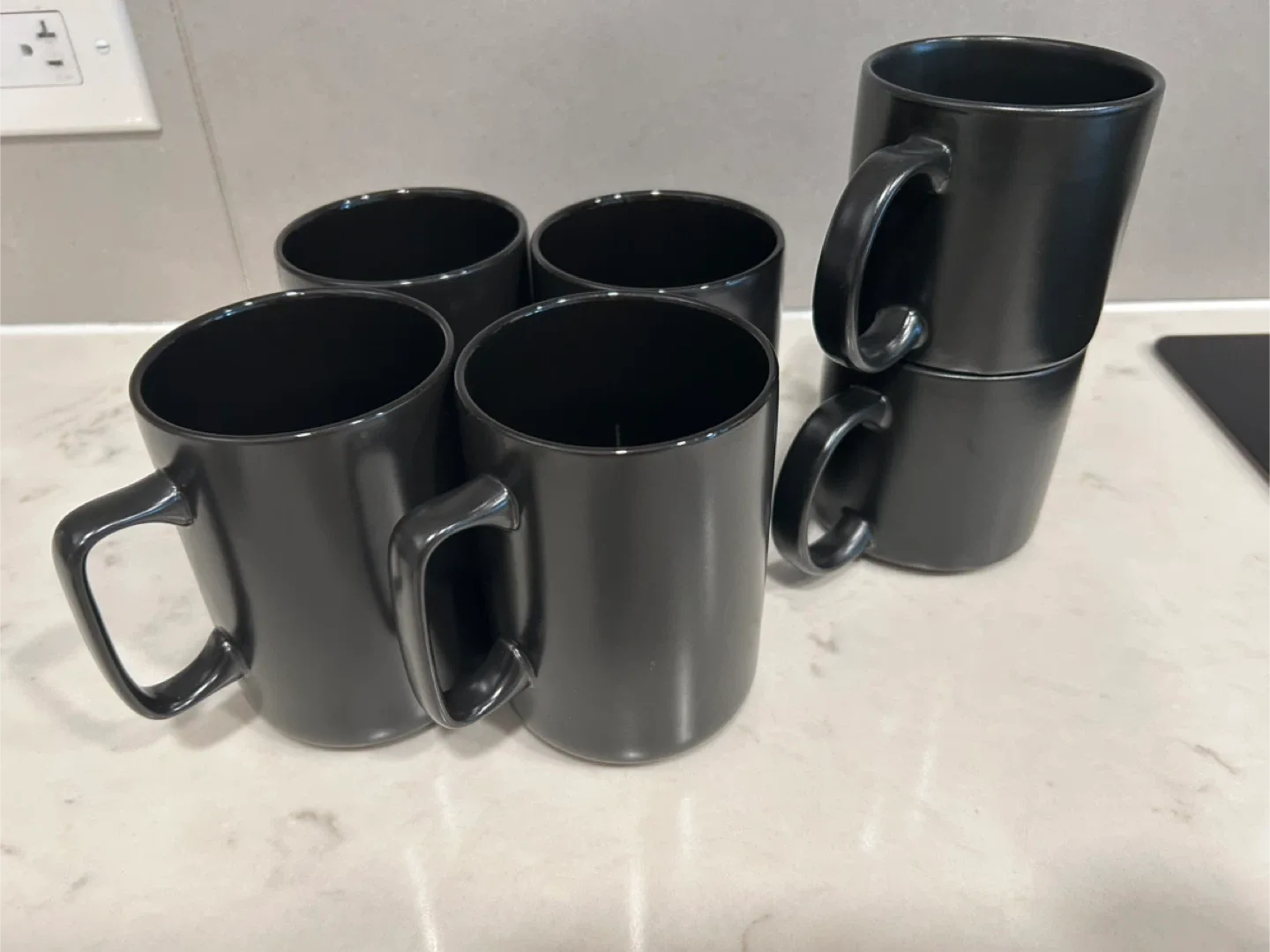 Black Coffee Mugs - Set of 8 image indicator(6)