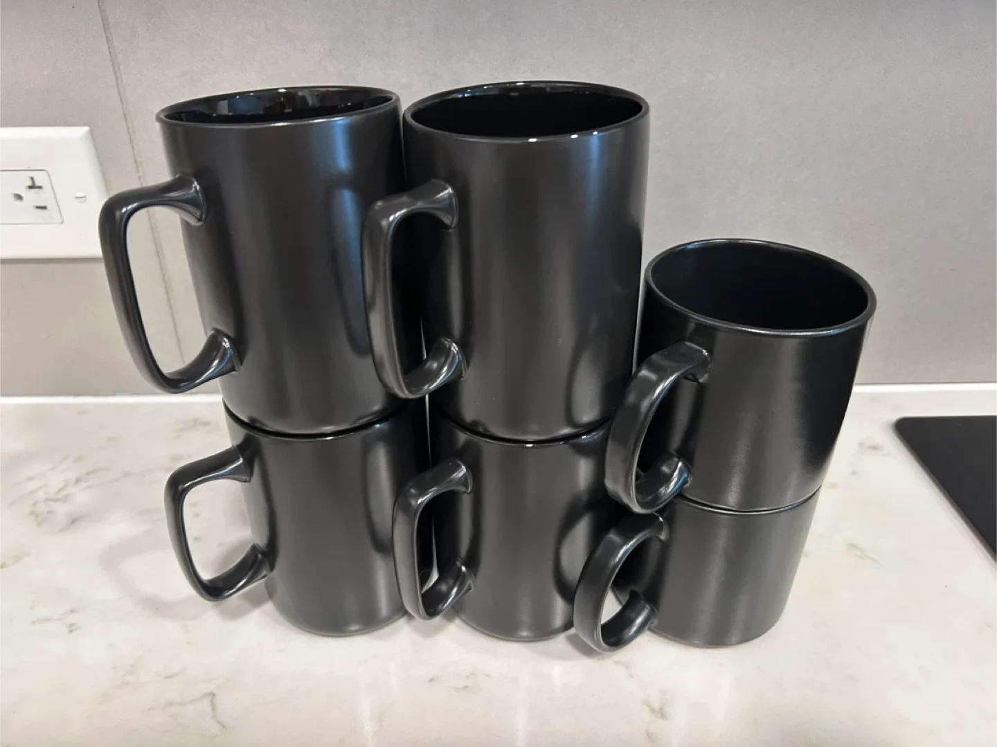 Black Coffee Mugs - Set of 8 image indicator(5)