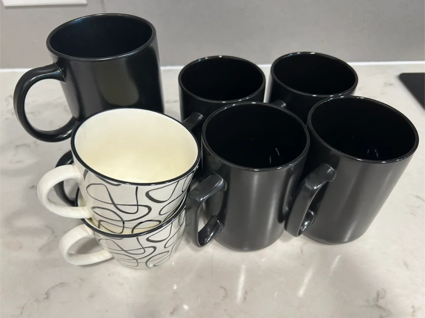 Black Coffee Mugs - Set of 8 image indicator(10)