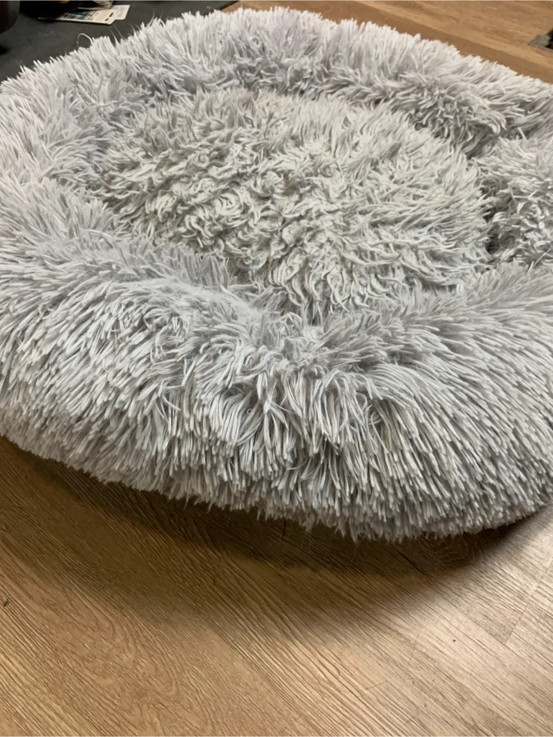 Grey Plush Donut Pet Bed image indicator(2)