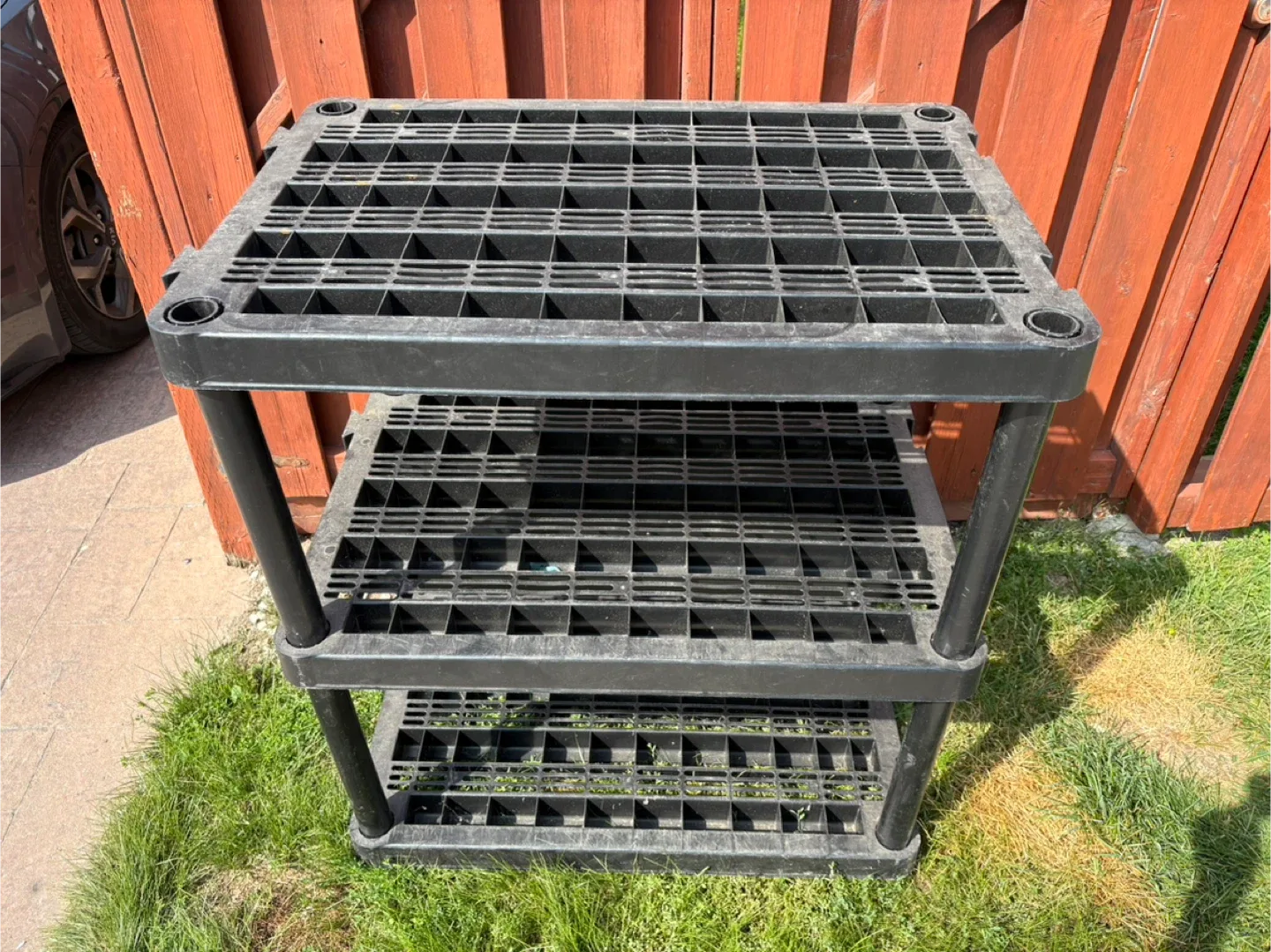 3-Tier Black Plastic Shelf image indicator(2)