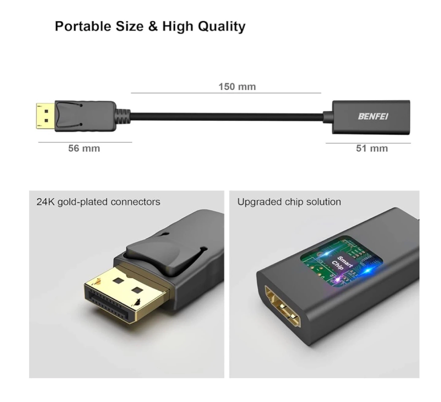 BENFEI 4K DisplayPort to HDMI Adapter - photo 4