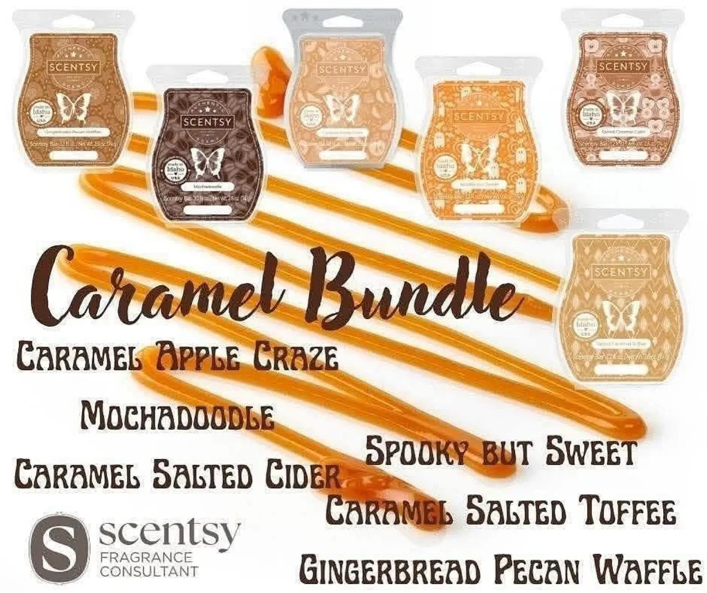 Scentsy Carmel Wax Bundle! thumbnail