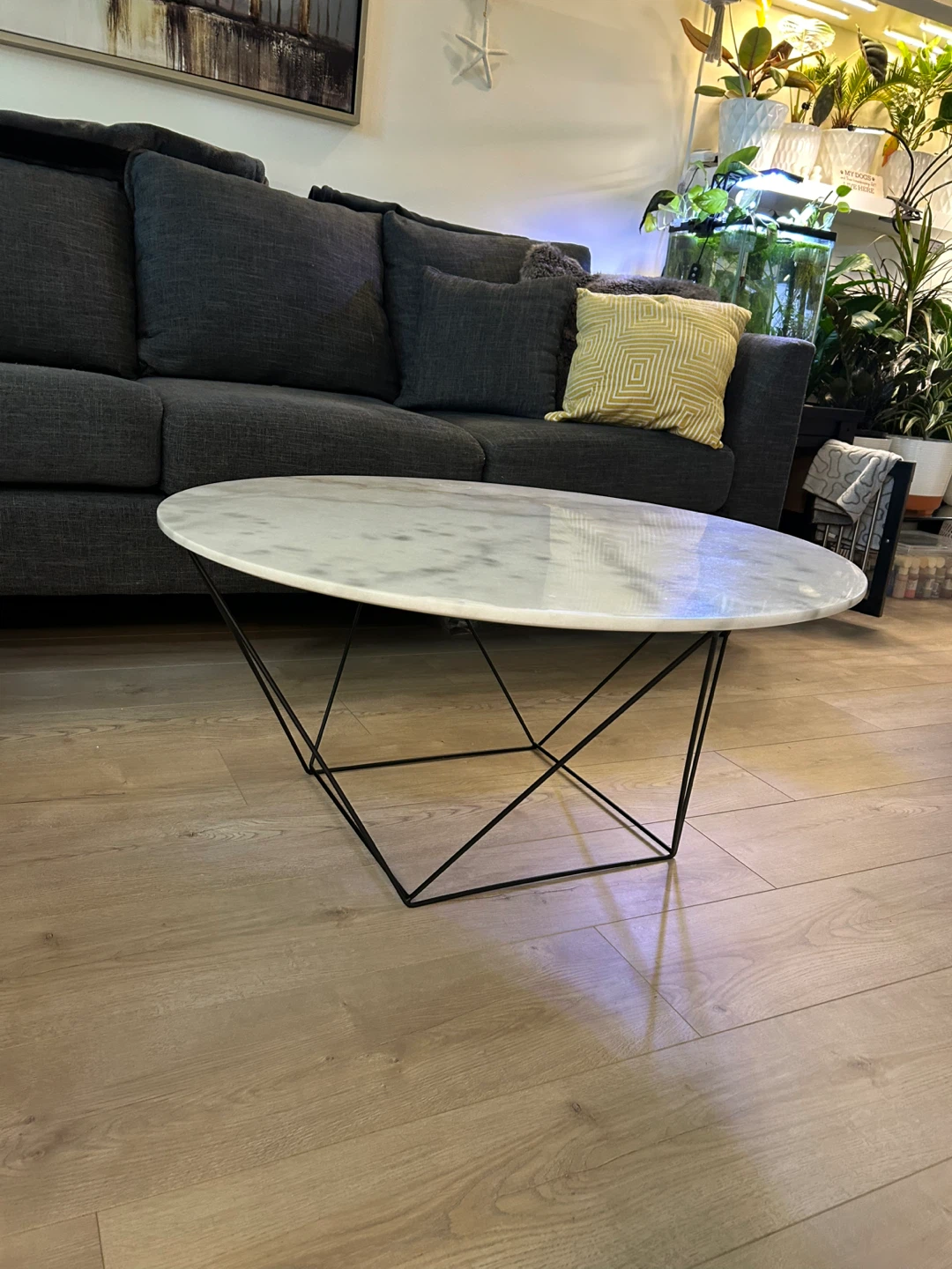 Round Marble Coffee Table - 34 inch diameter