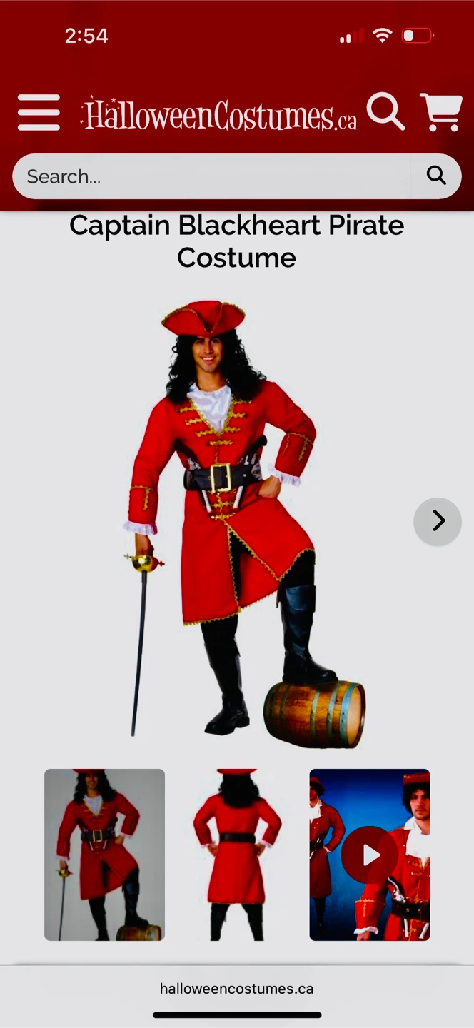 Captain Blackheart Pirate Costume - HalloweenCostumes.ca