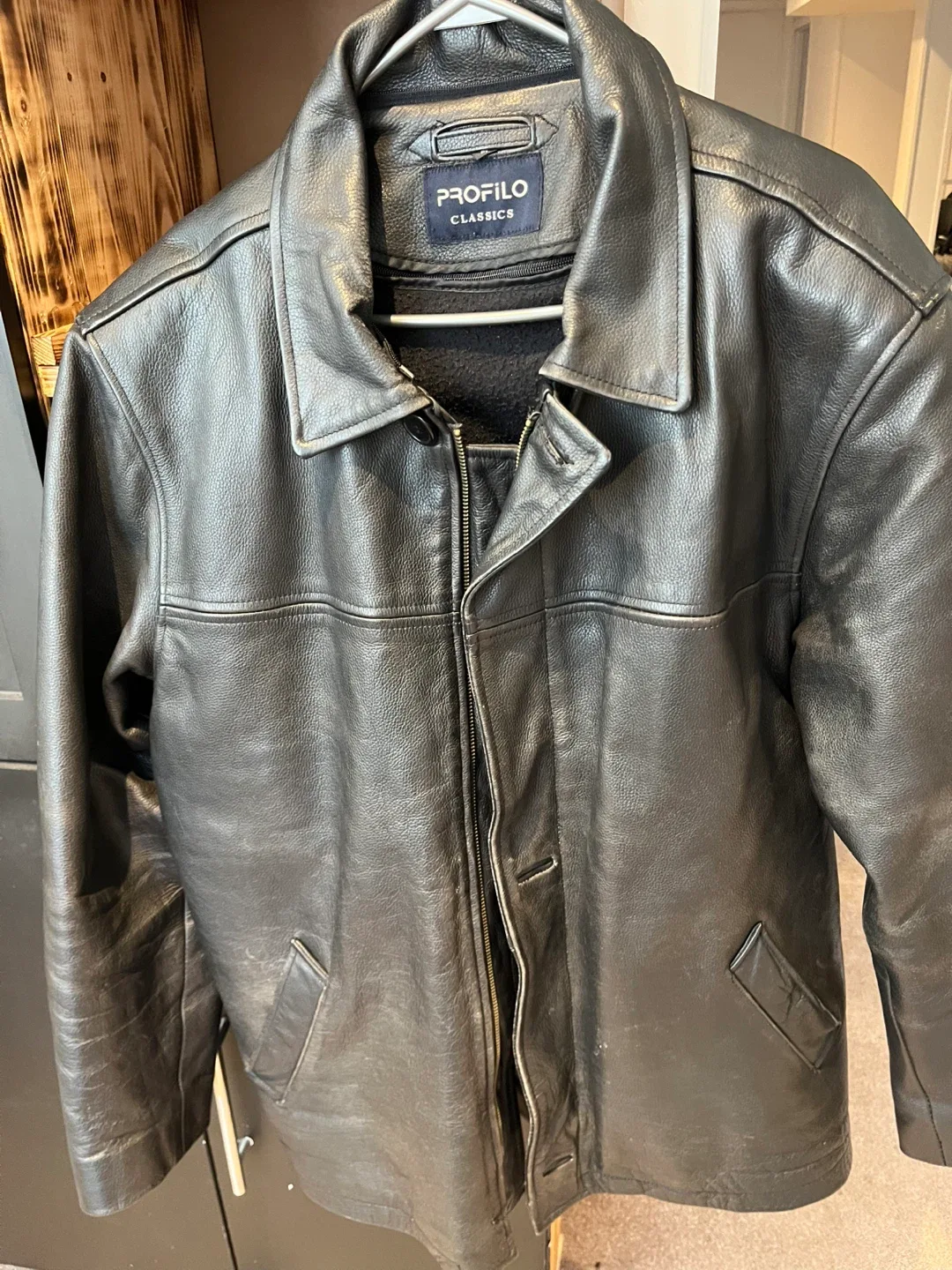 Profilo Classics Black Leather Jacket thumbnail