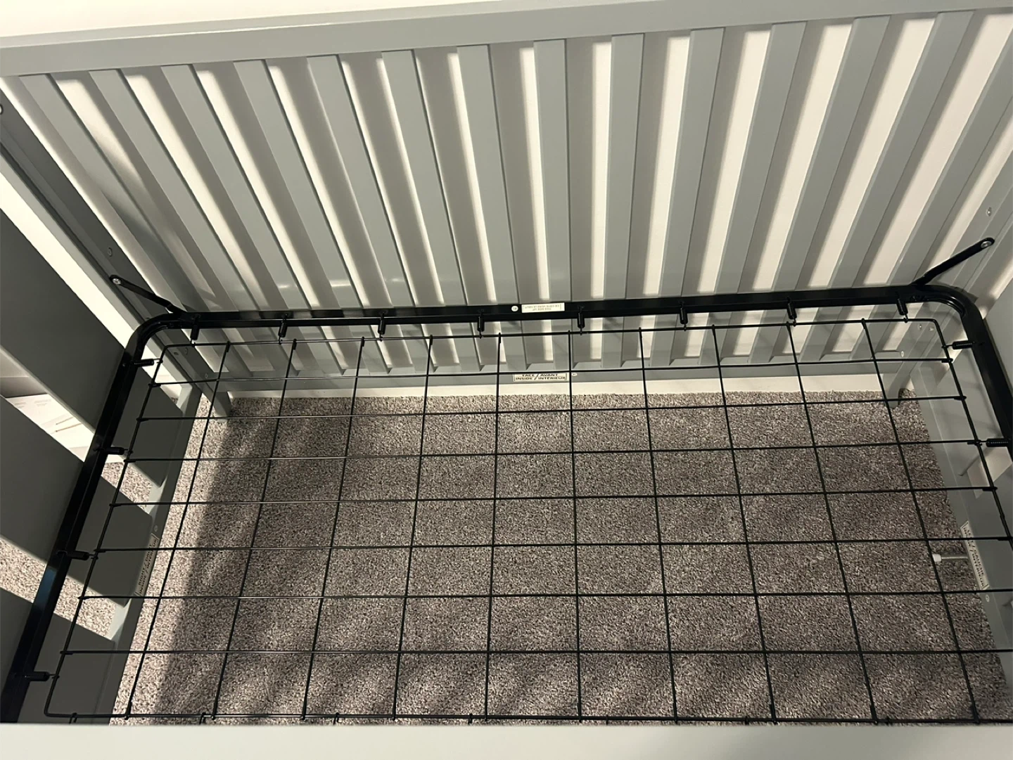 Grey Baby Crib - 27 1/4 x 51 5/8 inches - photo 2
