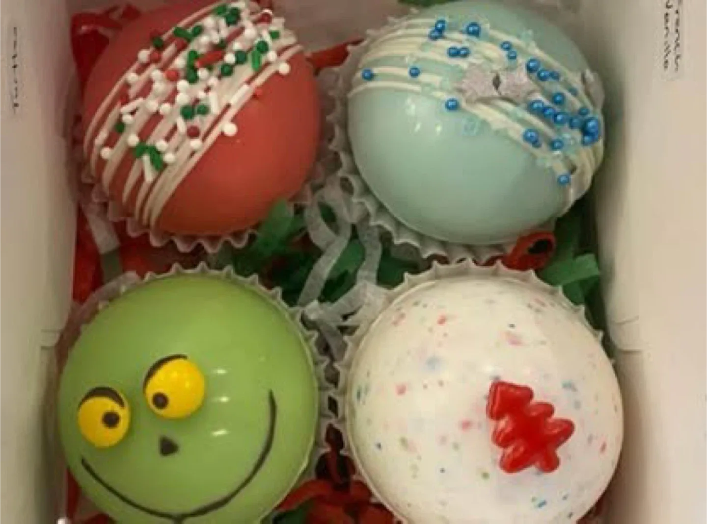 Handmade Decorated Christmas hot chocolate bombs image indicator(4)