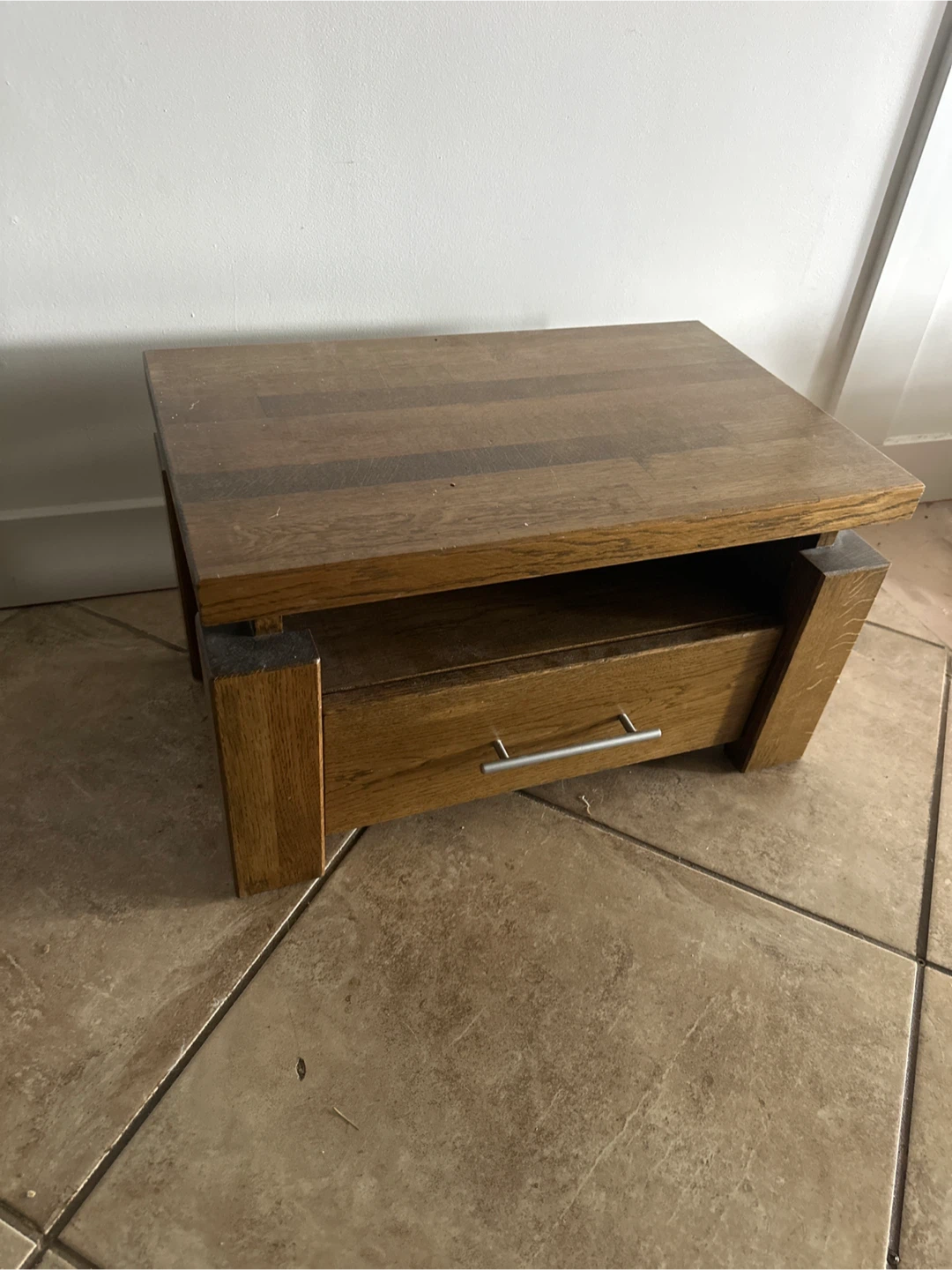 Wooden Side Table with Drawer