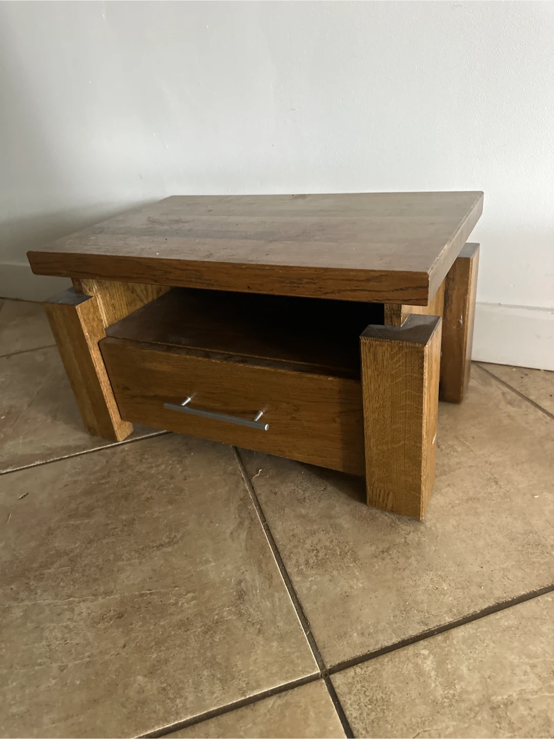 Wooden Side Table with Drawer - photo 2