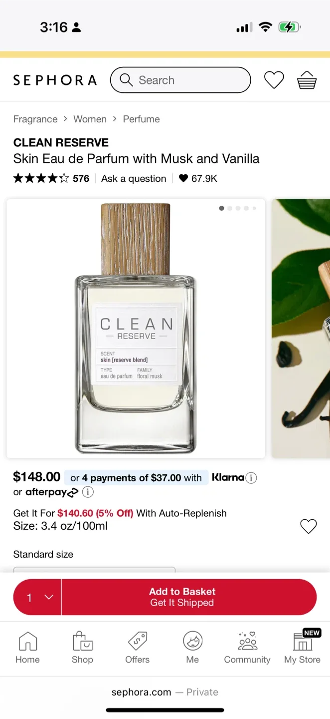 CLEAN RESERVE Skin Eau de Parfum 100ml thumbnail