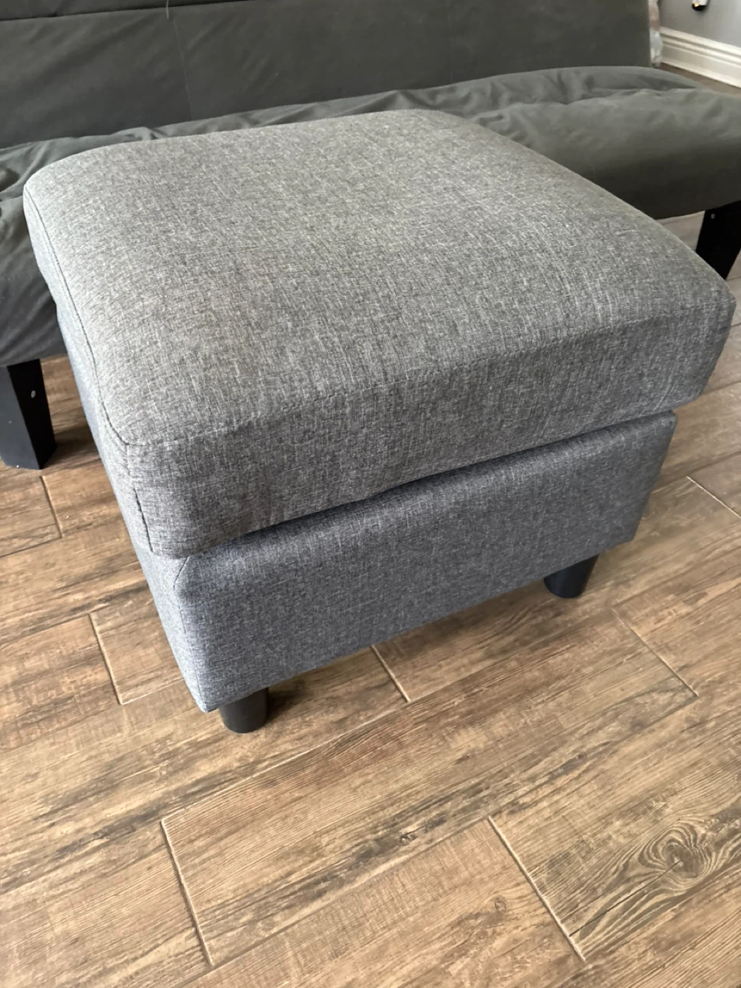 Gray Storage Ottoman