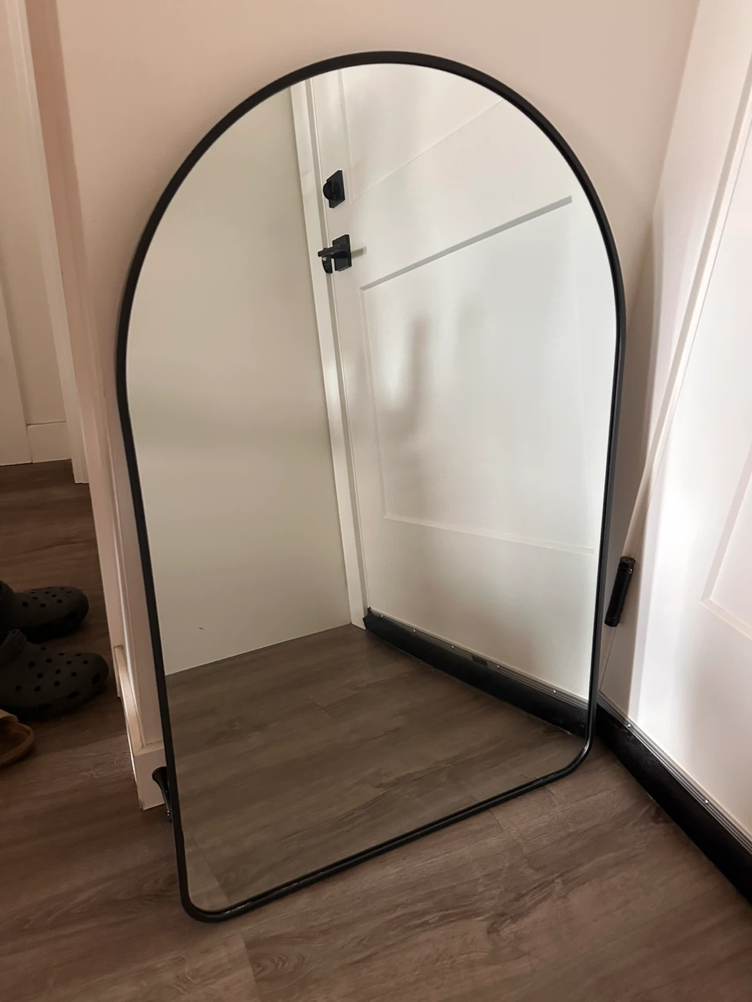 Arched Black Framed Mirror