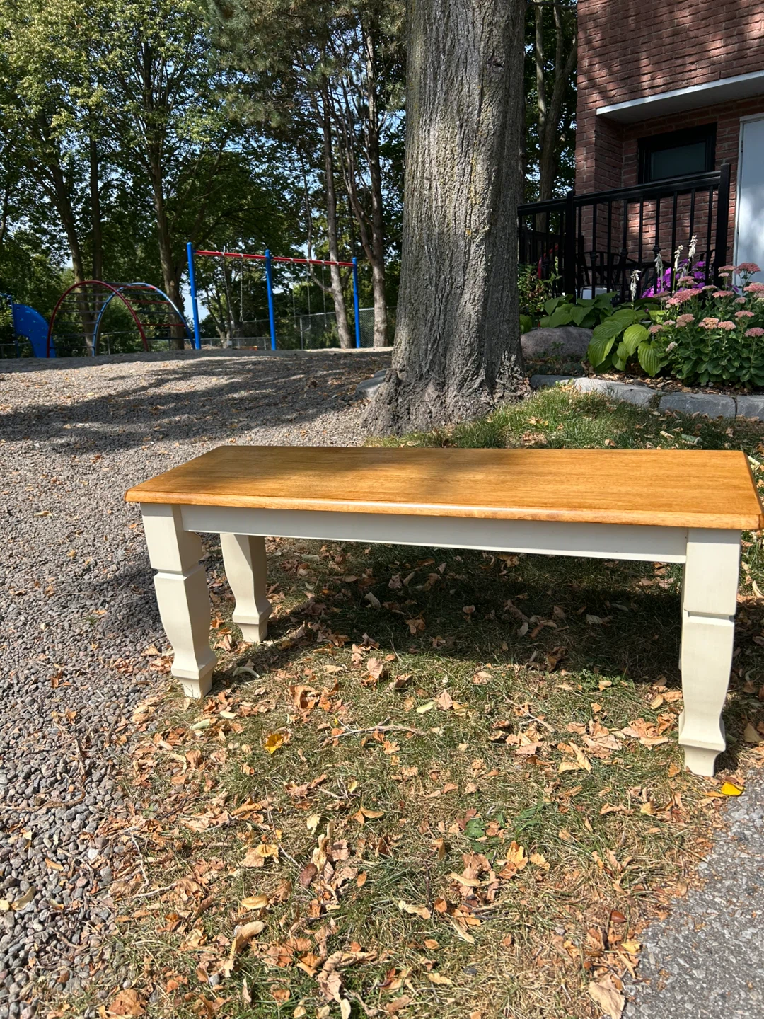 Wood Coffee Table - Beige/Brown - 43" x 16"