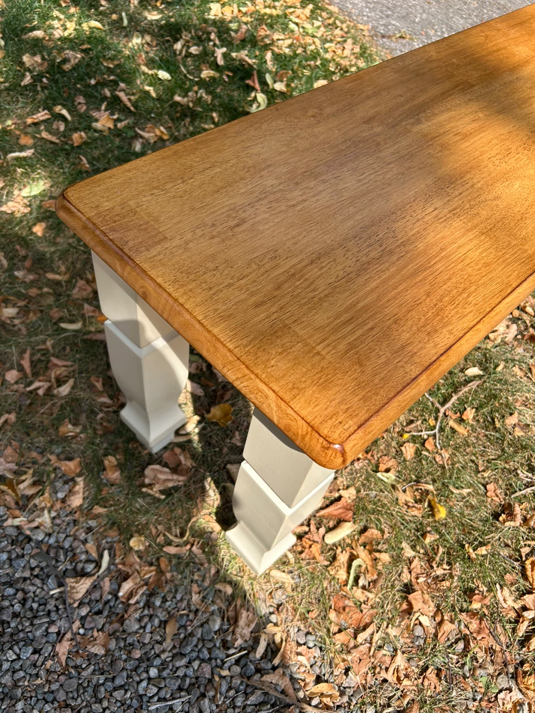 Wood Coffee Table - Beige/Brown - 43" x 16" - photo 3