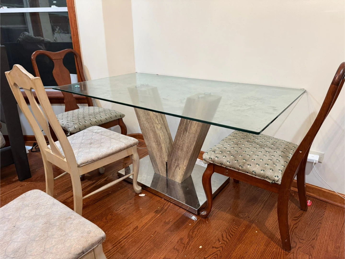 Glass Top Dining Table