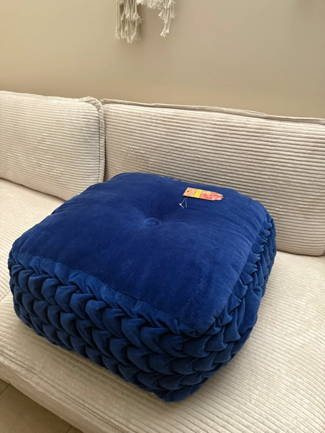 Floor Cushion Blue Velvet image indicator(3)