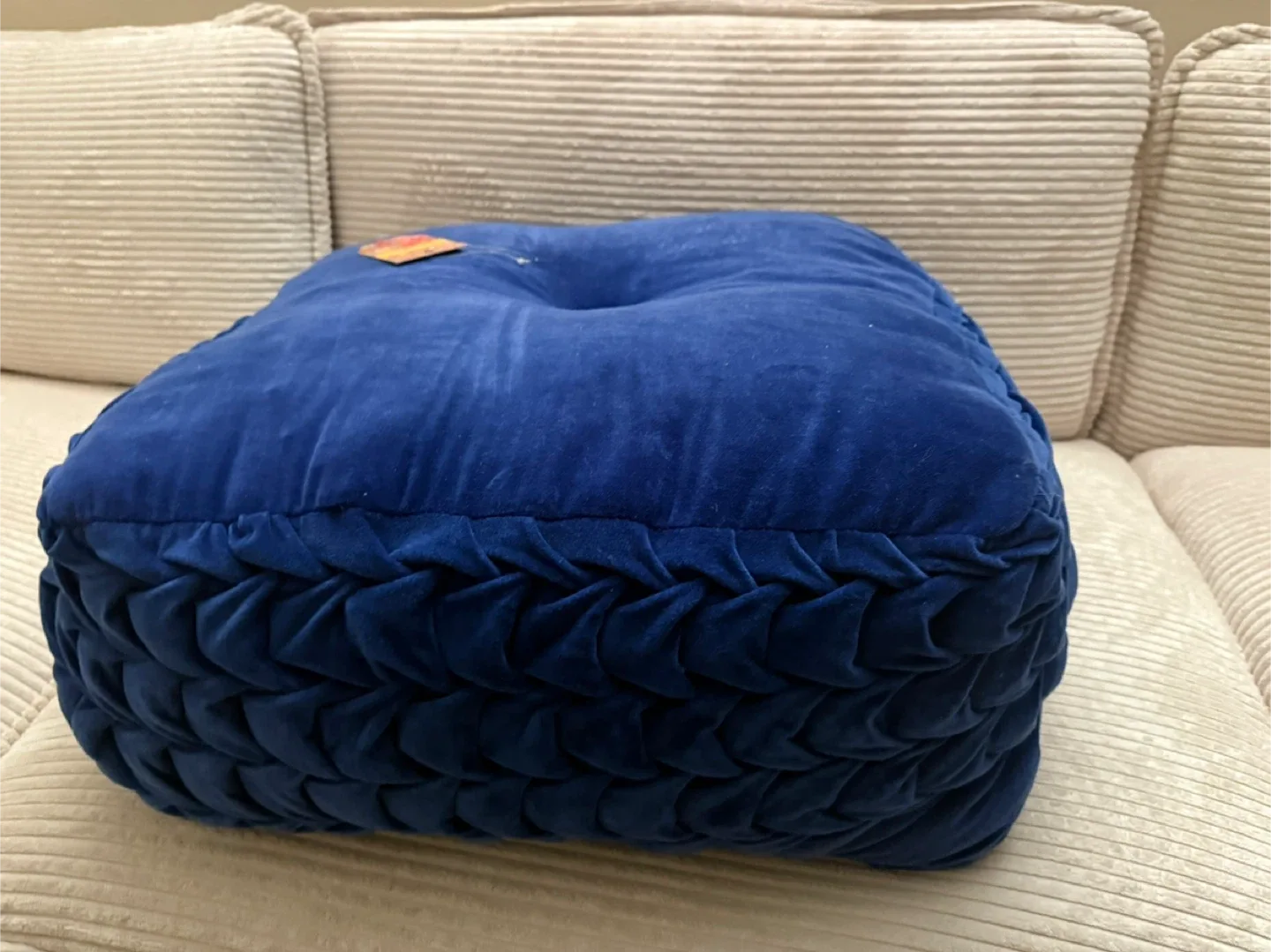 Floor Cushion Blue Velvet image indicator(2)