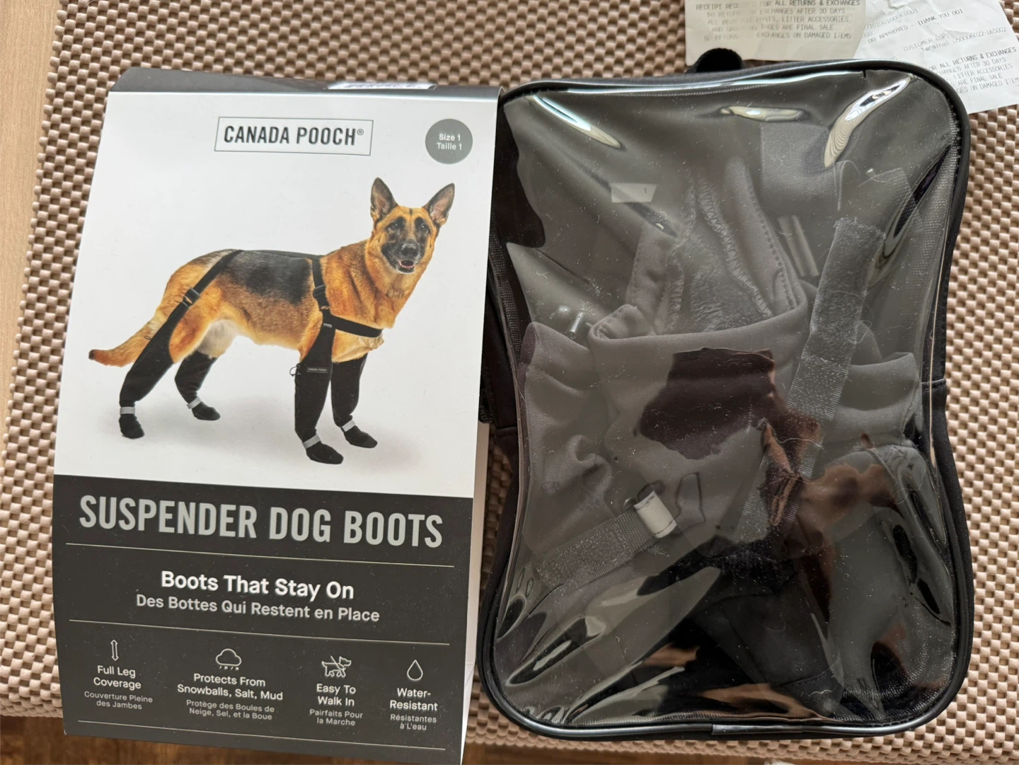 Canada Pooch Suspender Dog Boots, Size 1