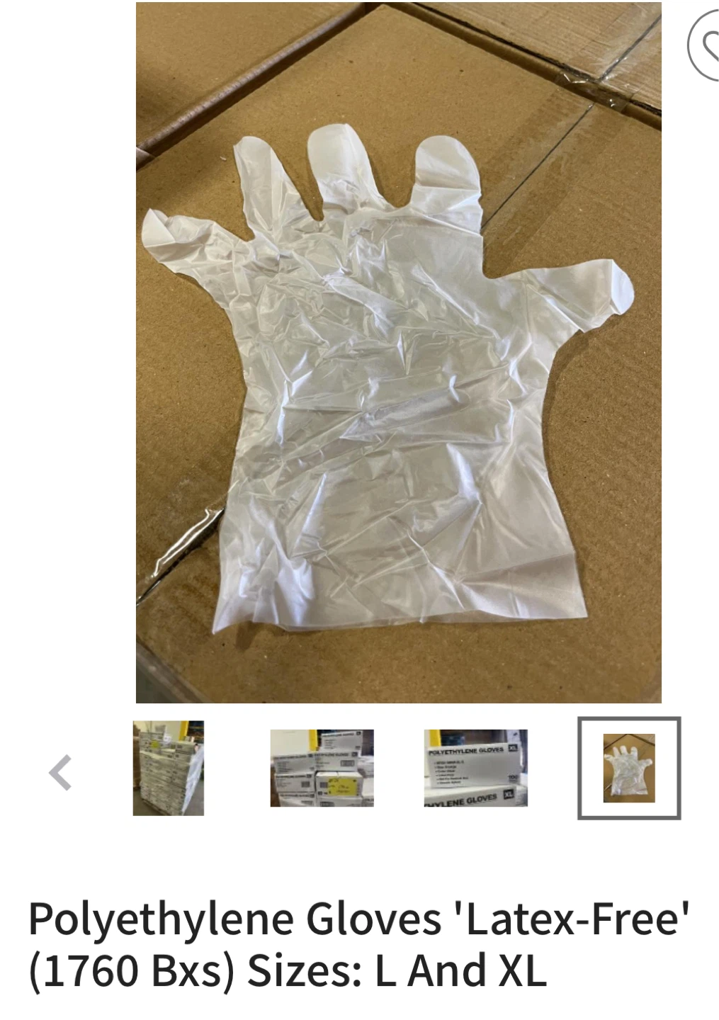 Polyethylene Gloves XL - Latex Free - photo 2