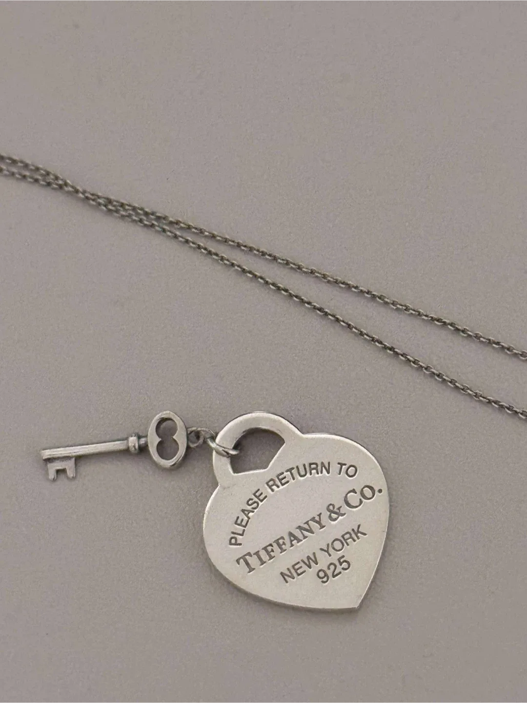 Tiffany & Co. Heart Tag Key Pendant Necklace image indicator(3)