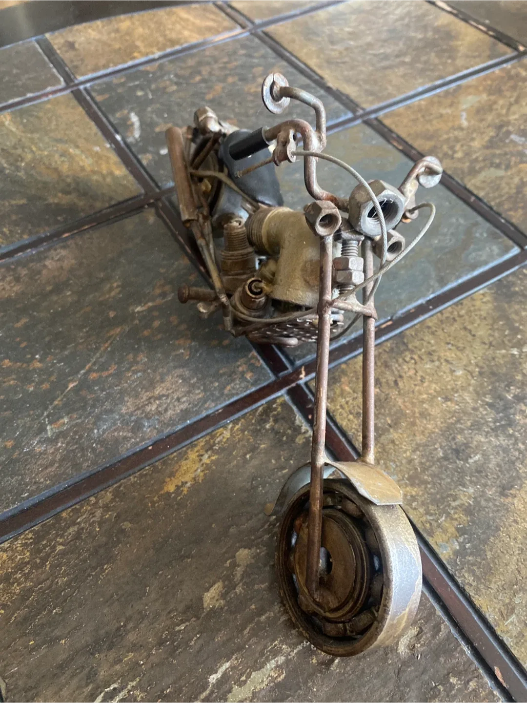 Handmade Metal Motorcycle Sculpture image indicator(2)