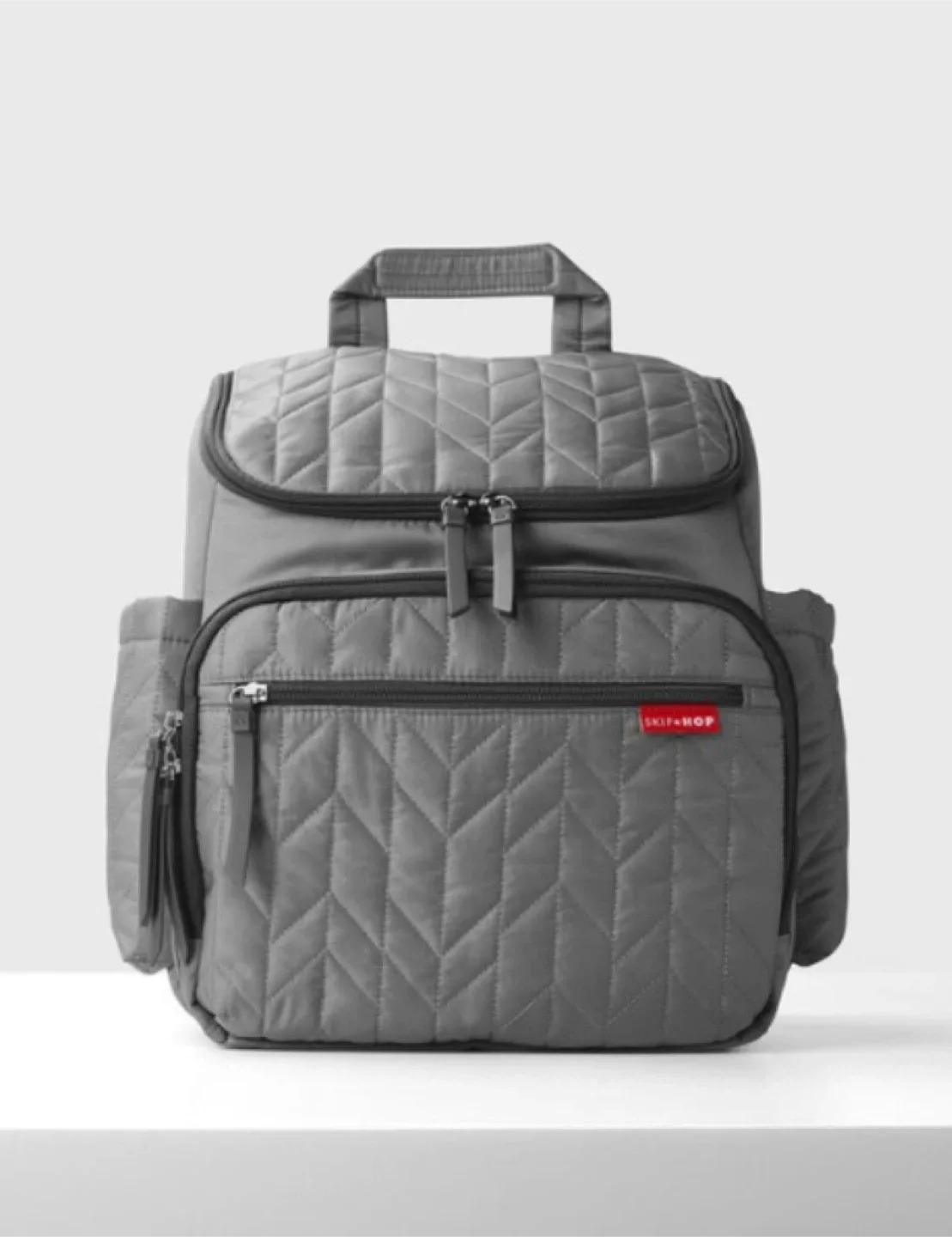 Skip Hop Grey Diaper Bag Backpack thumbnail