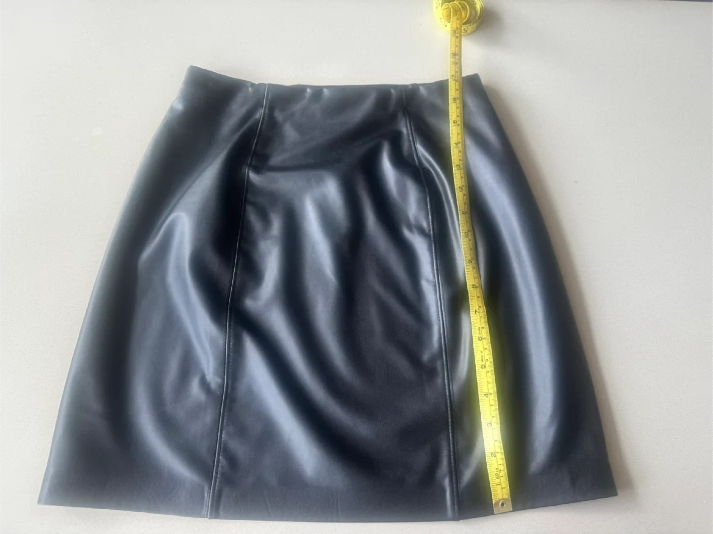 BNWOT Olive + Oak Black Faux Leather Skirt - Size S image indicator(2)